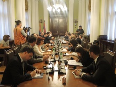23. јун 2014. Сусрет чланова Одбора за одбрану и унутраснје послове са представницима Поткомитета за трансатлантску одбрамбену и безбедносну сарадњу ПС НАТО